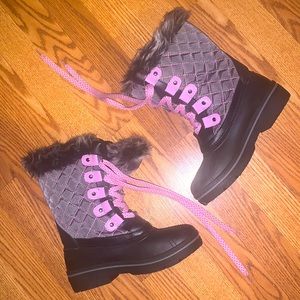 Big kids youth girls 4 boots winter snow rain